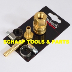 Perslucht snelkoppeling Orion passing 1/4 binnendraad met insteeknippel en slangpilaar  8 mm | 4842101